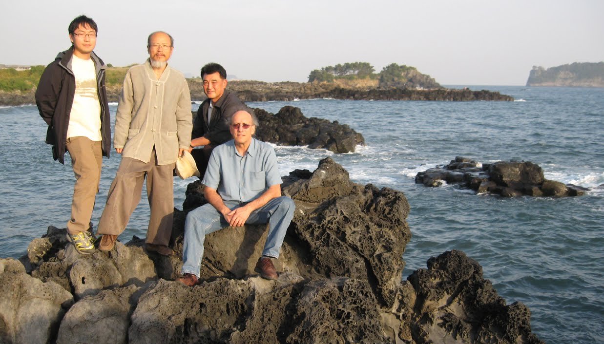 Bruce gagnon (seated, foreground) in Gangjeong Village
